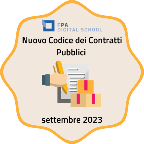 Badge del Campus | Nuovo codice dei contratti pubblici edizione di settembre 2023